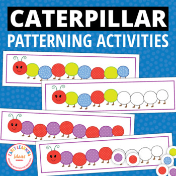 Preview of Spring Patterns - Bugs & Insects Theme - Caterpillar Math Patterns -  AB ABC