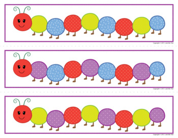 Caterpillar Pattern Activity - Interactive Patterning for Kids | TpT