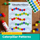 Caterpillar Patterns Math Activity, Bug, Insect, Dot Stick