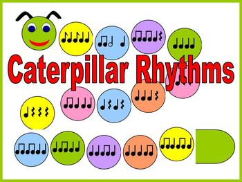 Preview of Caterpillar Rhythms Bulletin Board Kit or Workstation/Center for Music Class