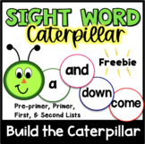 Caterpillar Sight Words Pre-primer, Primer, First, and Sec