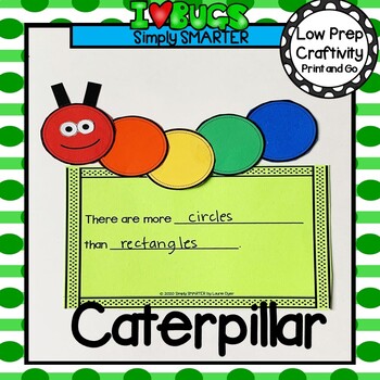 Preview of Caterpillar Themed Cut and Paste Shape Math Craftivity