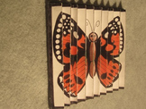 Caterpiller Changes Into Butterfly Folding Project. Fun Craft Art