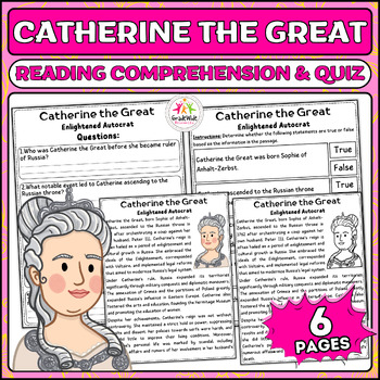 Preview of Catherine the Great: Empress of Russia Nonfiction Reading & Activities for WHM