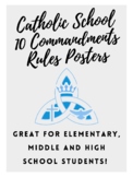 Catholic 10 Commandments Classroom Rules Posters