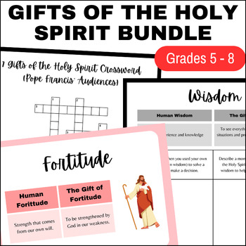 Preview of Catholic 7 Gifts of the Holy Spirit Bundle - Pentecost & Confirmation Activities