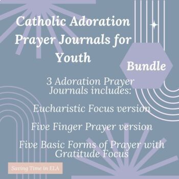Preview of Catholic Adoration Journal BUNDLE for youth- Set of 3 journals