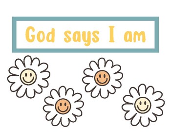 Preview of Catholic Affirmation Station | God Says I am | Saints