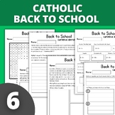 Catholic Back to School Activities for Religion Class or C