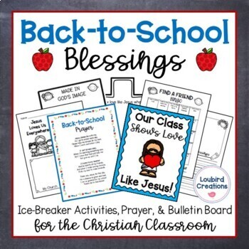 Preview of Catholic Back to School Prayer | Activities | Bulletin Board | Ice Breakers