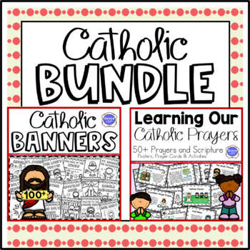 Preview of Catholic Banners and Prayer Posters Bundle