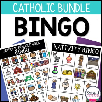 Preview of Catholic Bingo Game BUNDLE Religion Activities