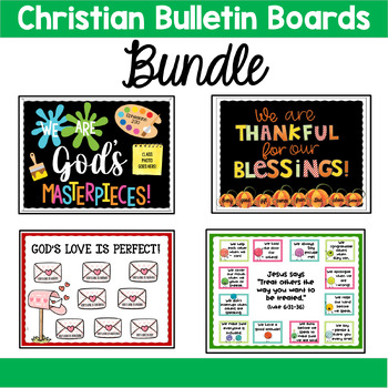 Preview of Christian Bulletin Board Sets Bundle For the School Year
