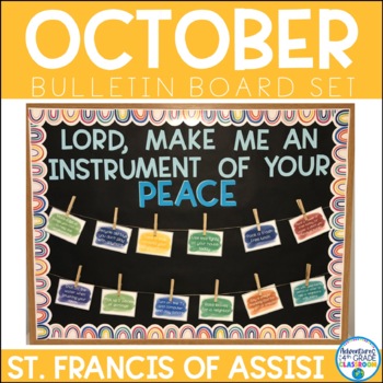 Preview of October Bulletin Board Set | St. Francis of Assisi