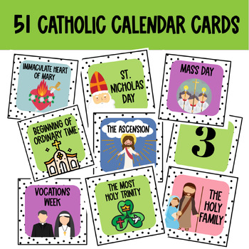 Preview of Catholic Classroom Calendar Set