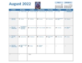 Catholic Calendar of Saints & Important Days August 2022-J