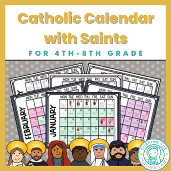 Preview of Catholic Calendar with Saints