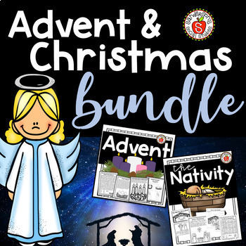 Preview of Advent & Nativity Unit Bundle: Religious Christmas Worksheets & Activities