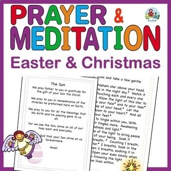 Preview of Catholic Christmas and Easter Prayers and Mindfulness Activities for Primary