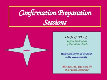 Preview of Catholic Church Confirmation Material Masses Worksheets Powerpoints