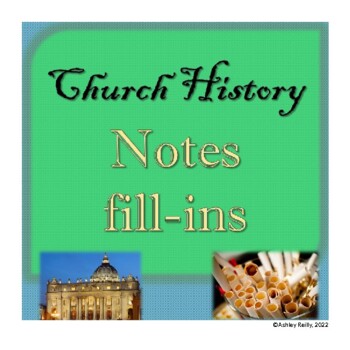 Preview of Catholic Church History Notes Fill-Ins