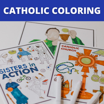 Preview of Catholic Coloring Activity for Catholic Schools Week | Vocations and Community