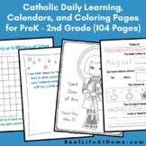 Catholic Daily Learning Notebook and Calendar Packet (Upda
