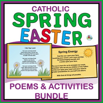 Catholic Easter and Spring Poetry for Third Grade with Word Walls