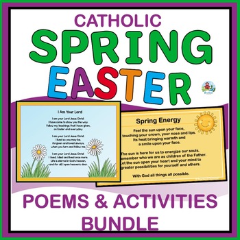 Preview of Catholic Easter and Spring Poetry for Third Grade with Word Walls