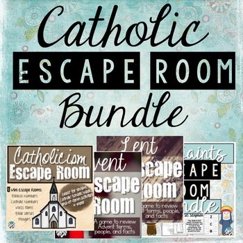Preview of Catholic Escape Room Bundle