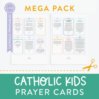 Preview of Catholic Kids Prayer Cards-MEGA PACK