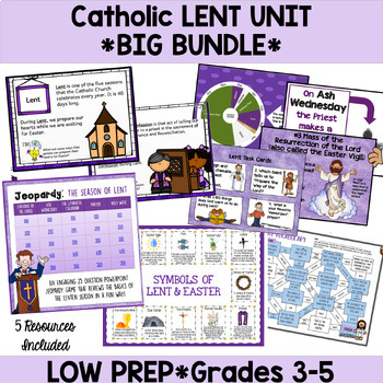 Preview of Catholic Lent Activities Bundle