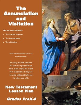Preview of Catholic Lesson Plan: The Annunciation and Visitation (Scripture/Bible)