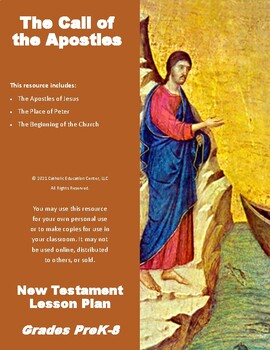 Preview of Catholic Lesson Plan: The Call of the Apostles (Scripture/Bible)