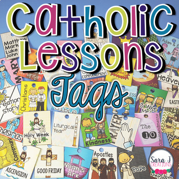 Preview of Catholic Lessons Reward Tags