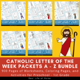 Catholic Letter of the Week Printables - Letters A - Z Bundle