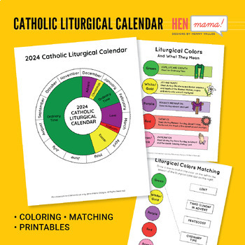 Liturgy Calendar 2022 Catholic Liturgical Calendar Teaching Resources | Tpt
