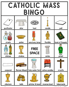 Catholic Mass Bingo - Religious Education Game by MindsAndHearts