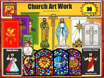 Preview of Catholic Mass Clip Art Set 3: Art & Environment from Charlotte's Clips
