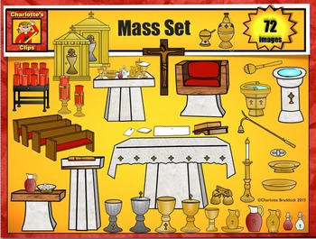 Preview of Catholic Mass Clip Art Set from Charlotte's Clips