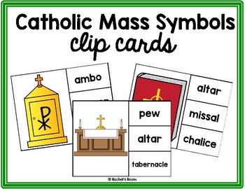 Preview of Catholic Mass Symbols - Clip Cards