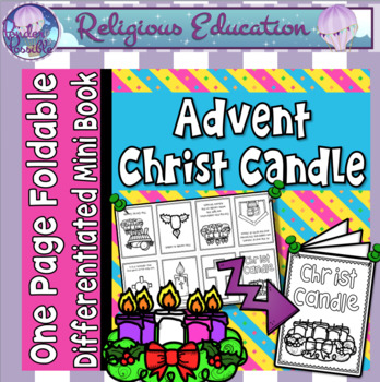 Catholic Mini Book - Advent Christ Candle {One Page Foldable} | TPT
