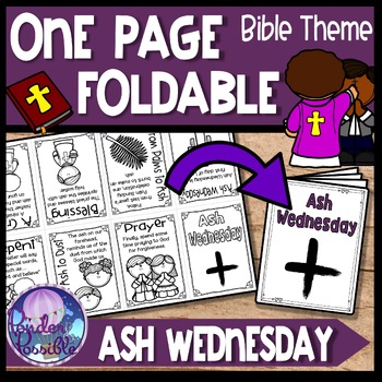 Catholic Mini Book - Ash Wednesday {One Page Foldable} by Ponder and ...
