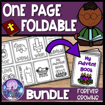 Preview of Catholic Mini Book - One Page Foldable FOREVER GROWING BUNDLE