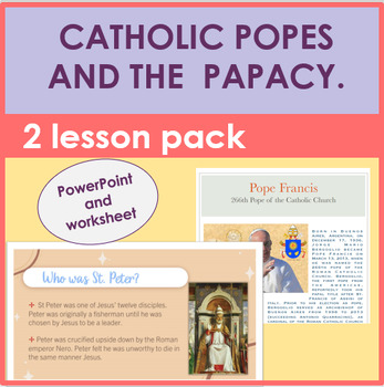 Preview of Catholic Popes and the Papacy. PowerPoint Lesson and Activity