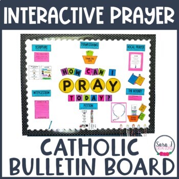 Preview of Catholic Prayer Bulletin Board Interactive Bulletin Board Rosary Scripture