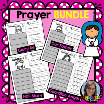 Preview of Catholic Prayer Bundle, Hail Mary, Our Father, Glory Be, Guardian Angel