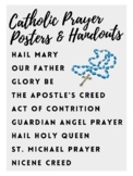 Catholic Prayer Poster/Handout Set