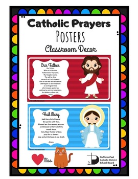 Preview of Catholic Prayers -  Posters - Our Father - Holy Mary - The Apostles' Creed