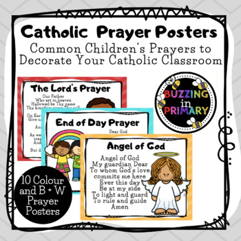 Preview of Catholic Prayer Posters for Children